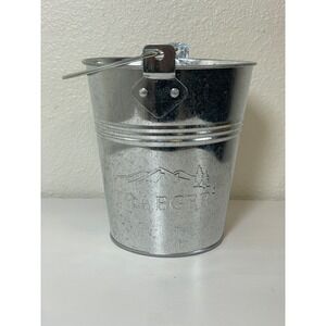 Traeger Grill Galvanized Metal Bucket Decorative Storage Pail Handle